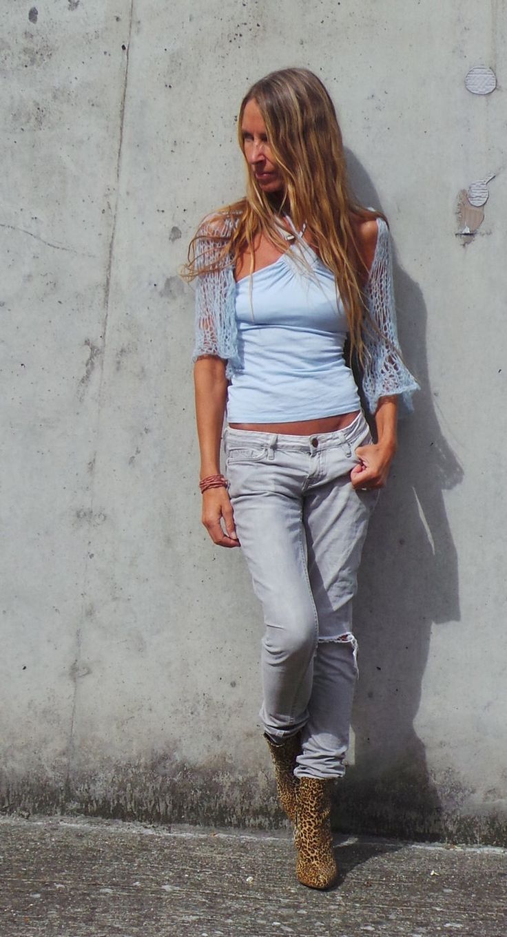 blue bolero shrug, loose knit, summer, shrug, sheer, ethereal, silk, alpaca, summer top