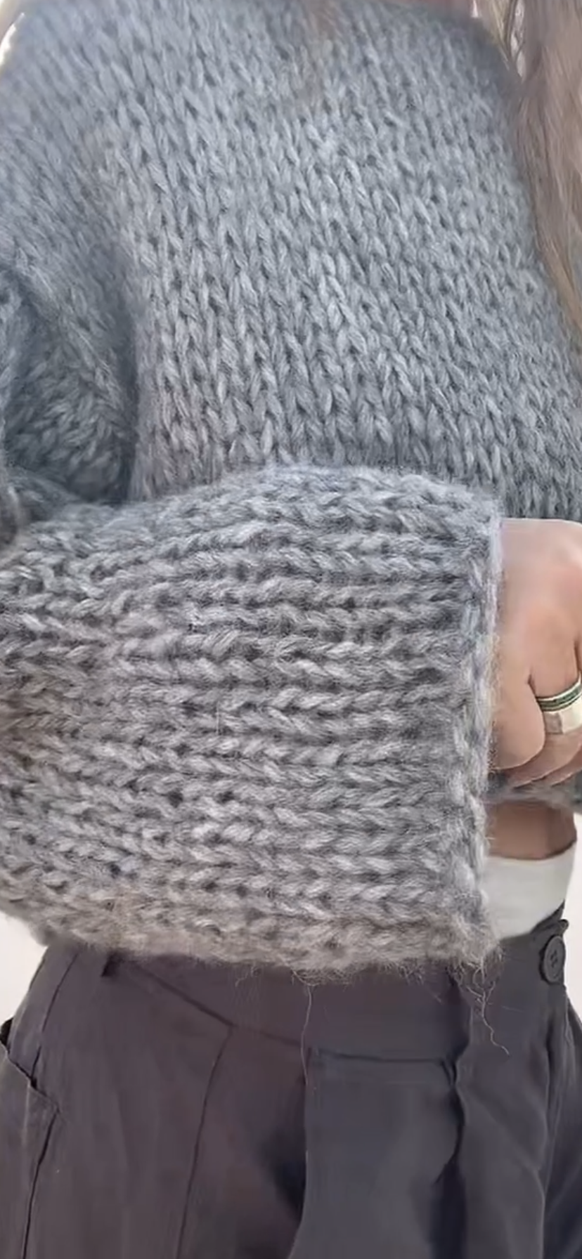 Gray alpaca sweater, crop top, jumper, pullover, a blend of alpaca and wool handmade knitwear,custom colours and sizes