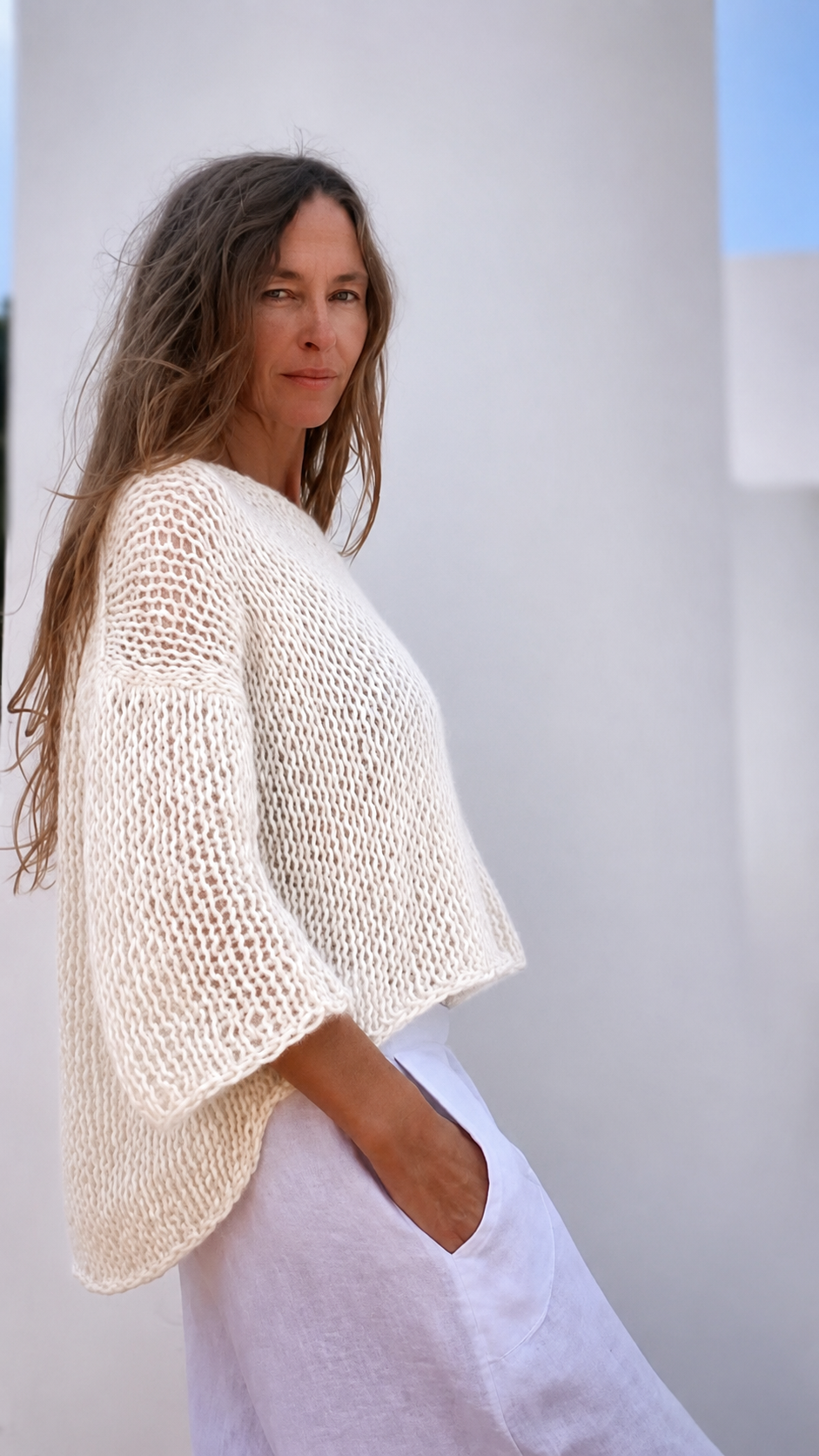 grey alpaca sweater, transitional airy lightweight silver gray, oversized relaxed fit summer knit