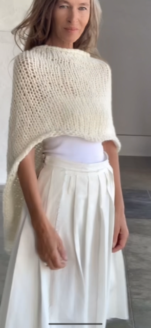 ivory white alpaca poncho, cover up, loose knit, handmade,