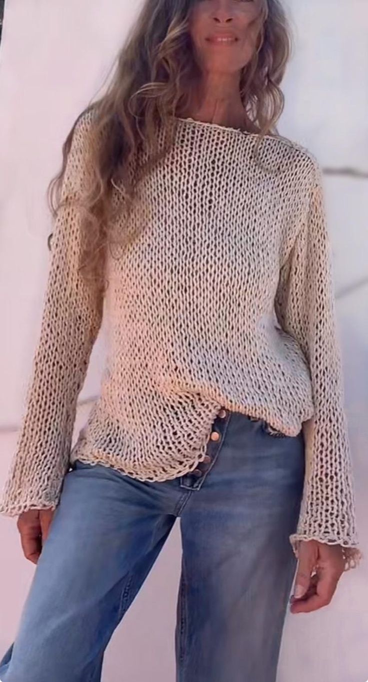 Linen / slouchy sweater / camel / light beige neutral tone / oversized / neutral / women's sweater