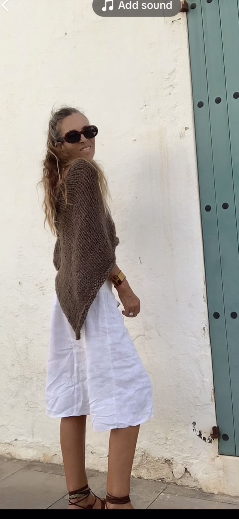 Brown alpaca poncho