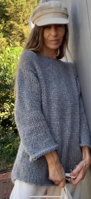 Alpaca Gray sweater comfy slouchy over sized soft winter sweater sustainable ethical handmade hand knit