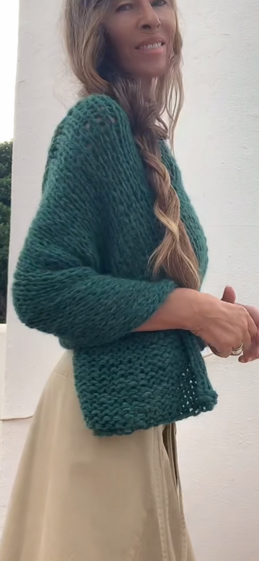 Green poncho alpaca poncho cover-up, sustainable ethical fashion, handmade knitwear