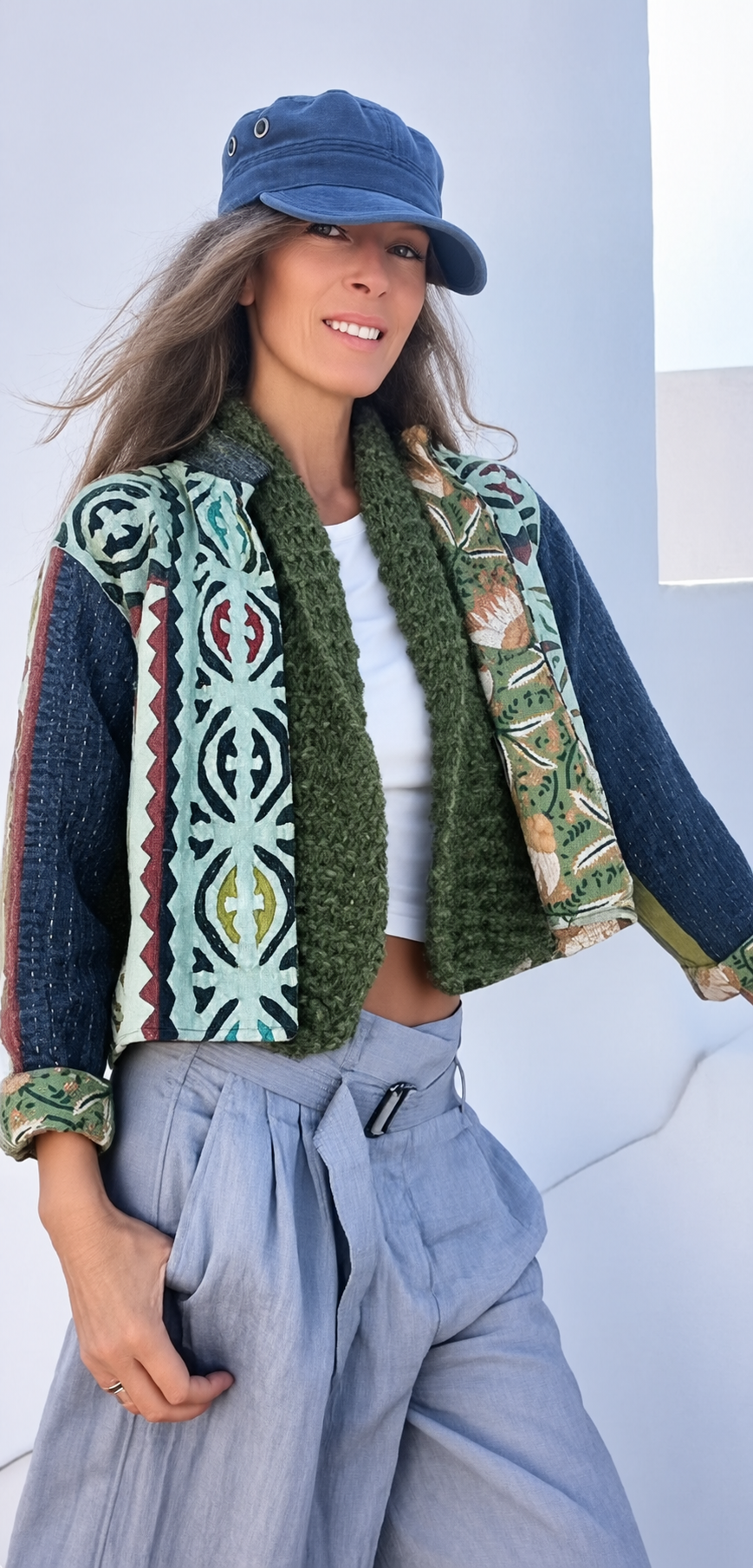 olive green Alpaca Knitted Gilet: Sleeveless Wool Waistcoat.