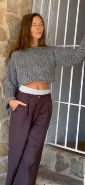 Gray alpaca sweater, crop top, jumper, pullover, a blend of alpaca and wool handmade knitwear,custom colours and sizes