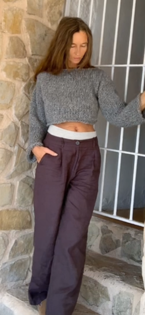 Gray alpaca sweater, crop top, jumper, pullover, a blend of alpaca and wool handmade knitwear,custom colours and sizes