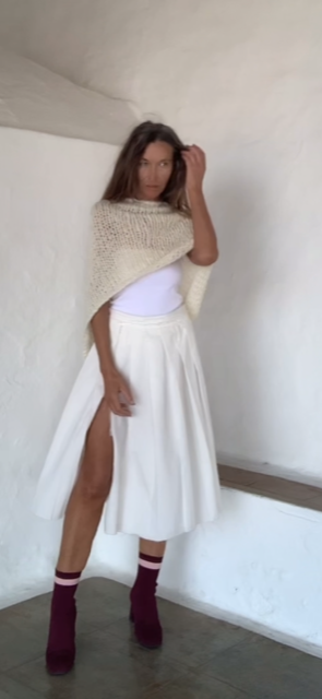 ivory white alpaca poncho, cover up, loose knit, handmade,