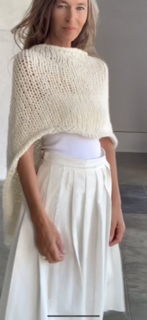 ivory white alpaca poncho, cover up, loose knit, handmade,