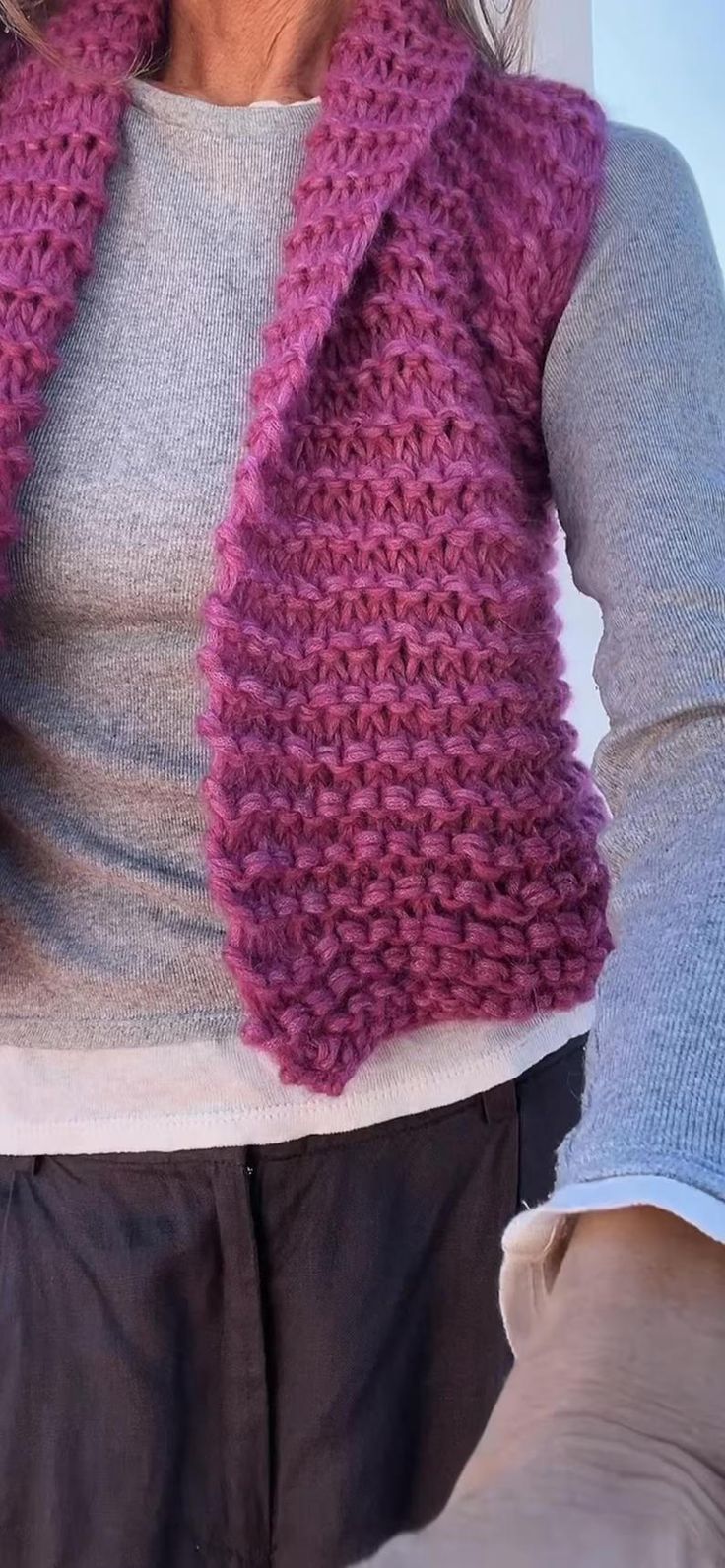 pink vest gilet, Handknit Alpaca Gilet: Sleeveless Knit Vest, Custom Colors