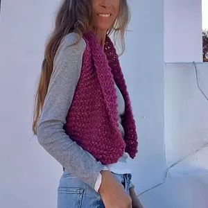 pink vest gilet, Handknit Alpaca Gilet: Sleeveless Knit Vest, Custom Colors