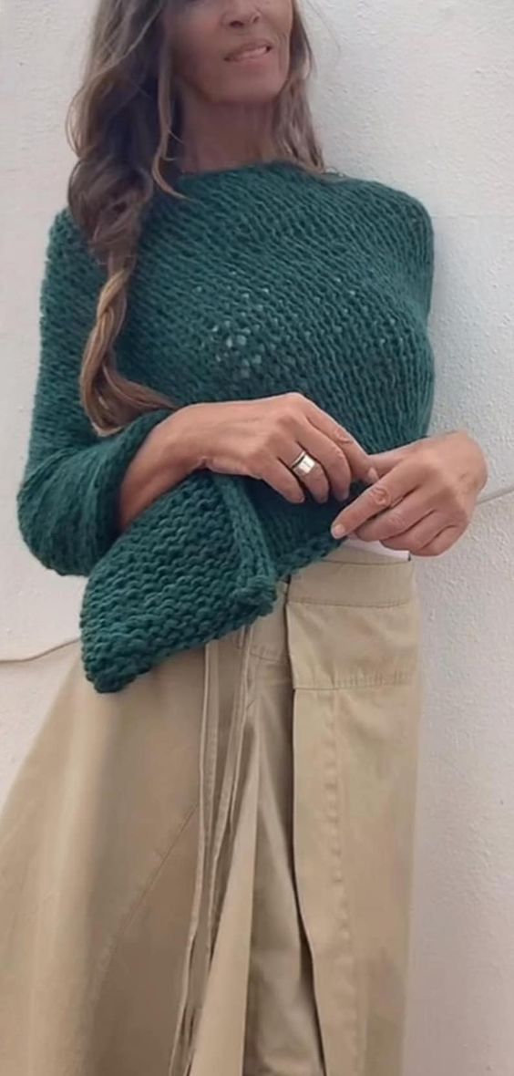 Green poncho alpaca poncho cover-up, sustainable ethical fashion, handmade knitwear