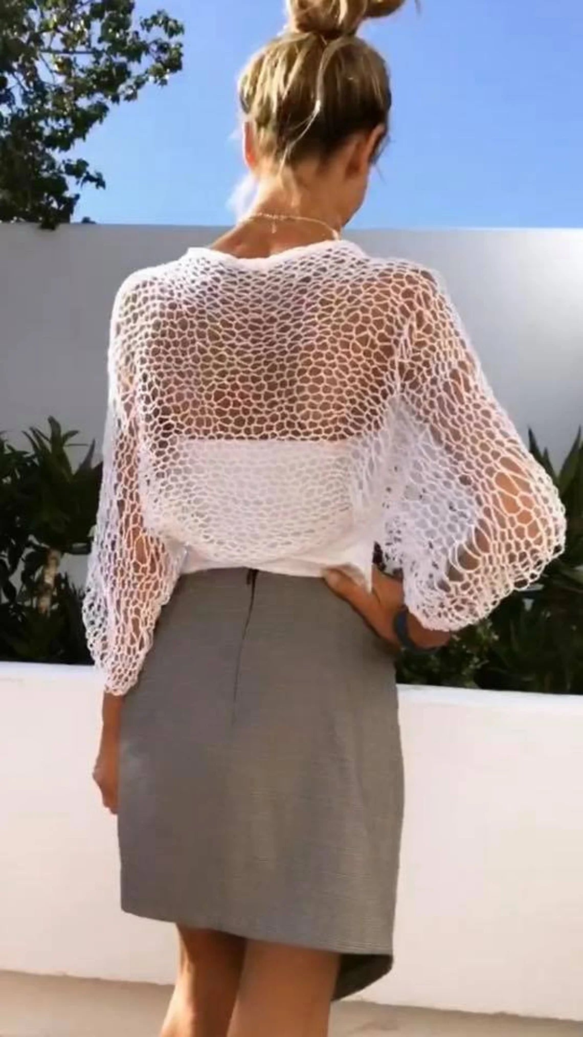 Bolero KNITTING PATTERN easy knitting pattern loose knit shrug Pattern women’s fashion knitting for summer style, in English size sml to XXL