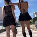 beige Faux Fur Mini Dress: Backless Cotton Knit Beachwear