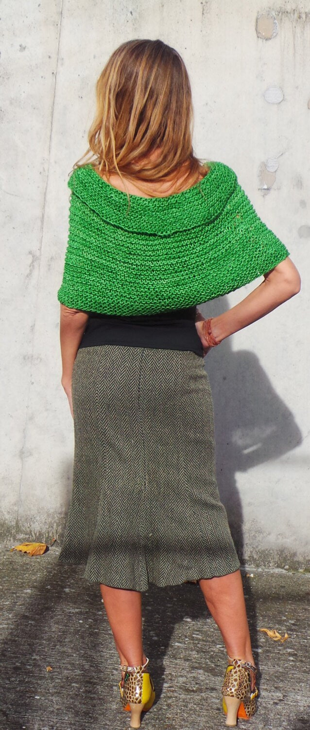 poncho cape knitting pattern easy beginners knitting tutorial