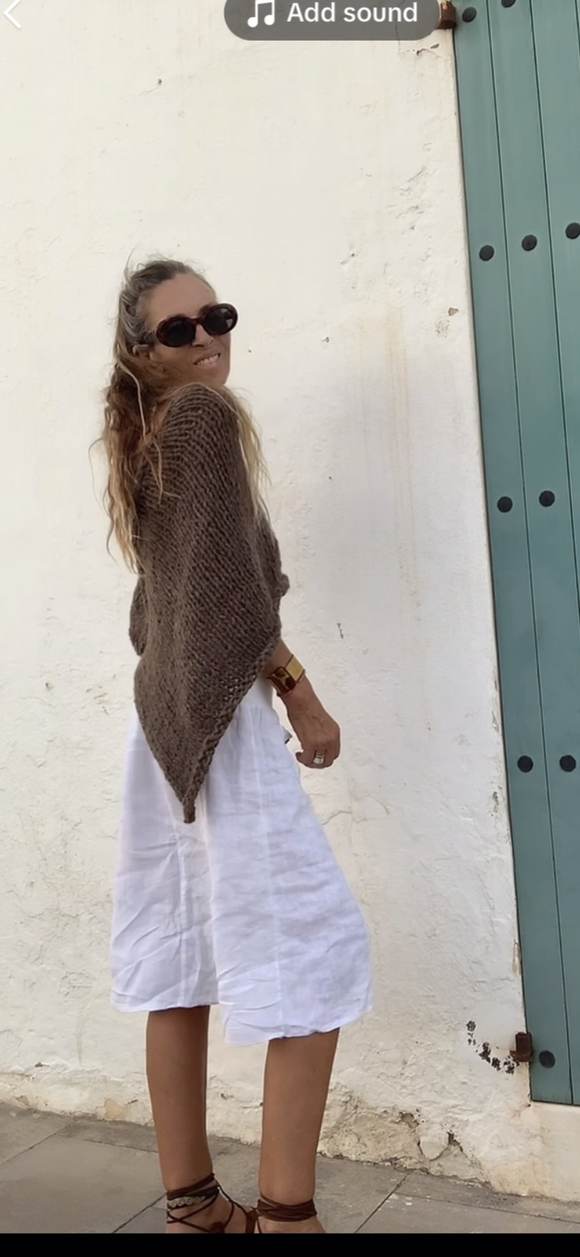 Brown alpaca  poncho