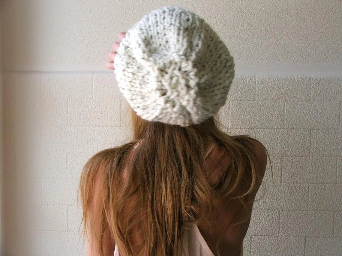 cream chunky hat, ivory beanie