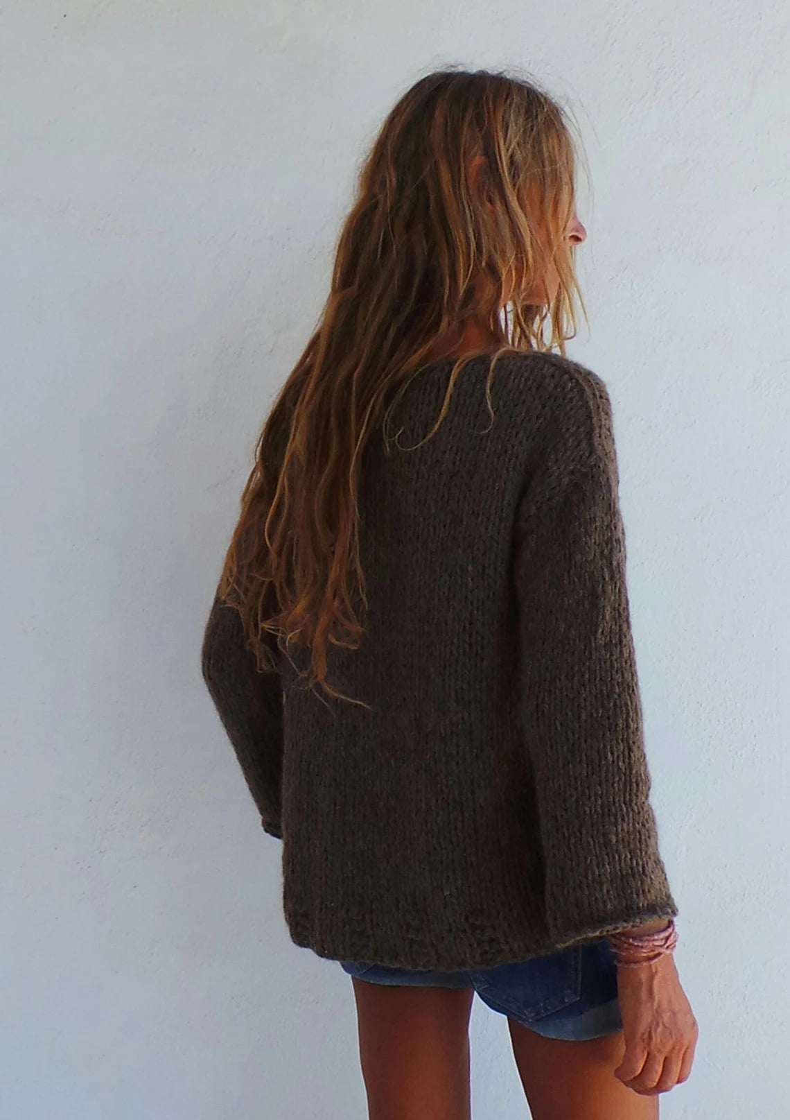 Alpaca Brown sweater comfy slouchy over sized soft winter sweater